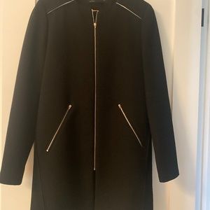 Black Zara wool coat size medium